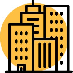 City skyline icon